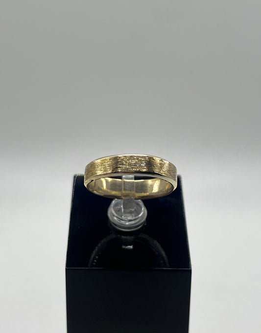 5mm 9ct Yellow Gold - Filed Finish Wedding Ring