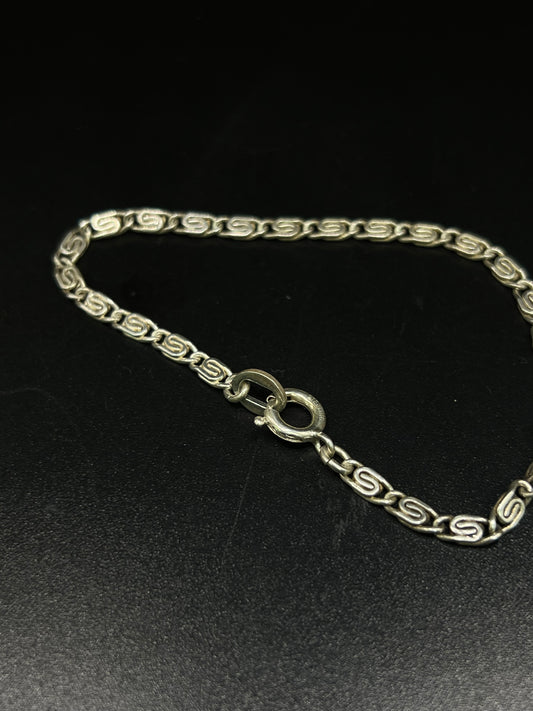 Pre-loved 925 Silver Fancy Link Bracelet 6.5”