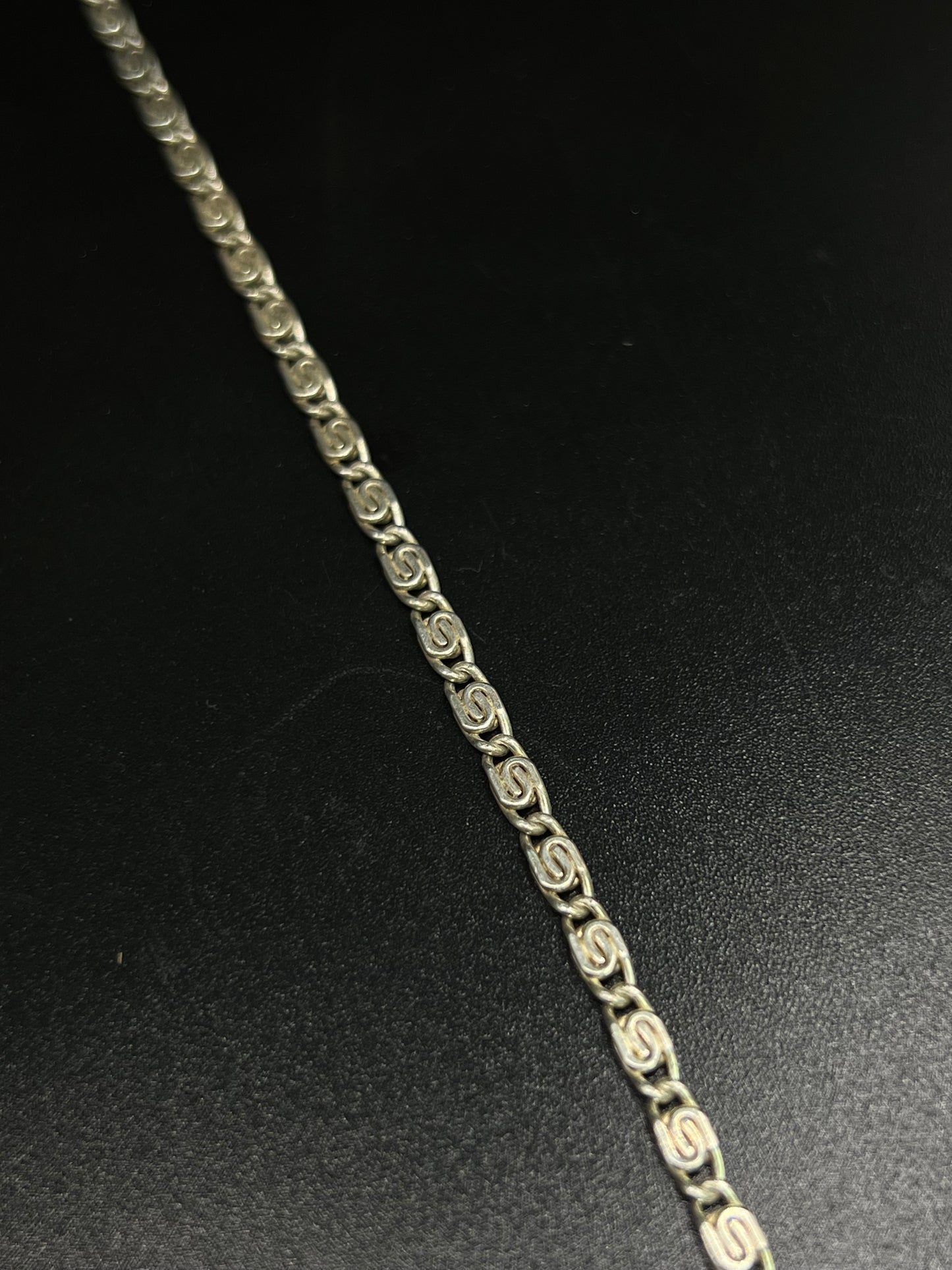 Pre-loved 925 Silver Fancy Link Bracelet 6.5”