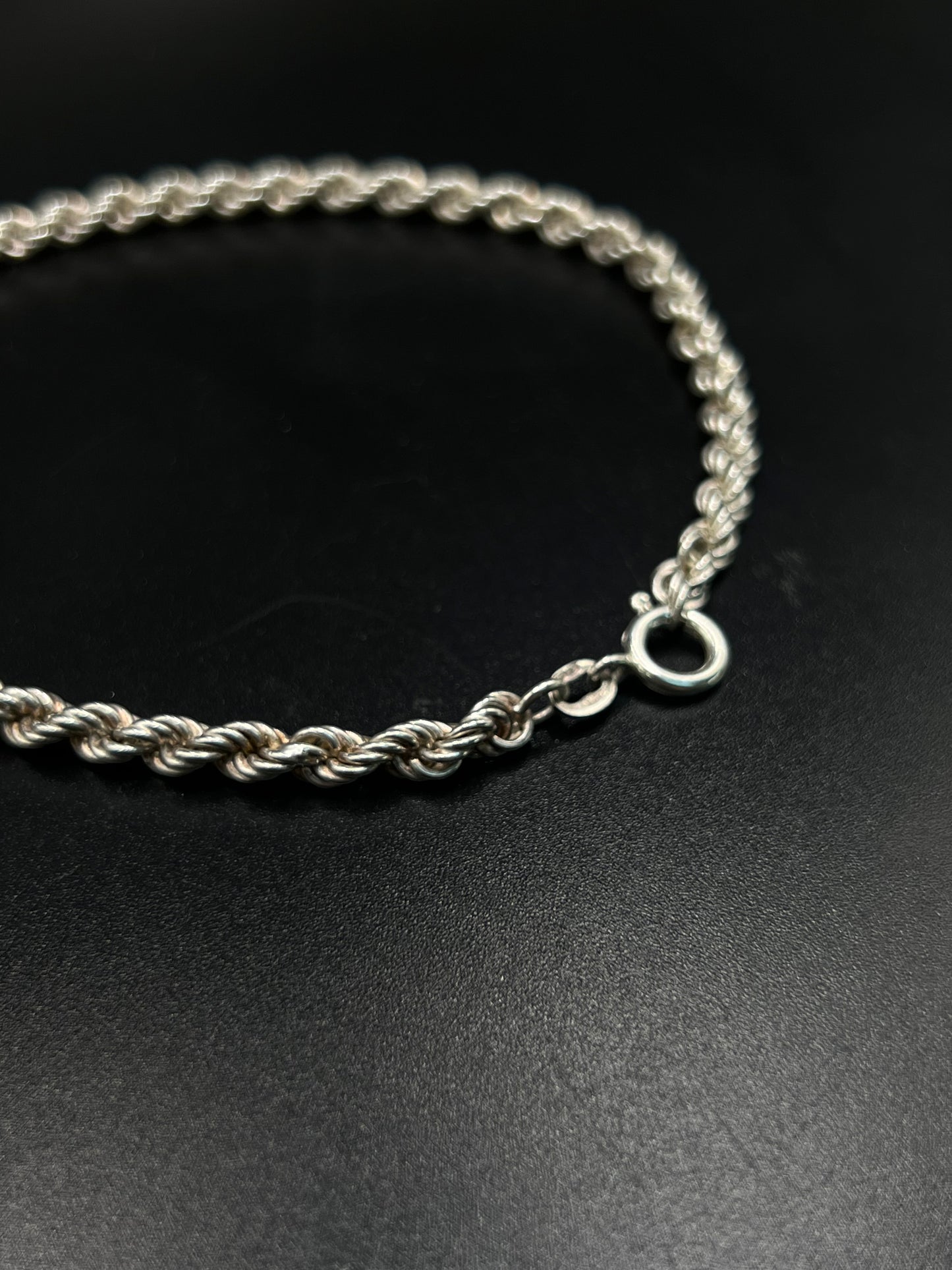 Pre-loved 925 Silver Rope Bracelet