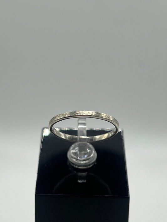 2mm 18ct White Gold - Filed Finish Wedding Ring